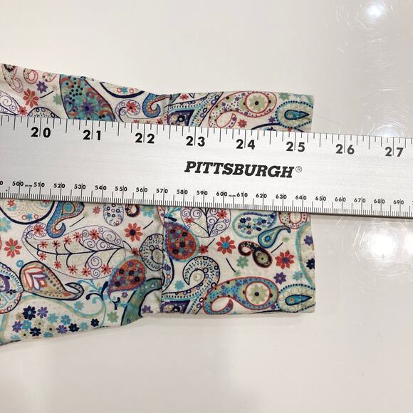 ROBERT GRAHAM Multicolor Bohemian Paisley Button Up Shirt Blouse in Cotton - Picture 11 of 11